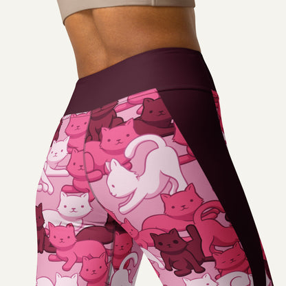 Pink Camo Cat Sport High-Waisted Leggings