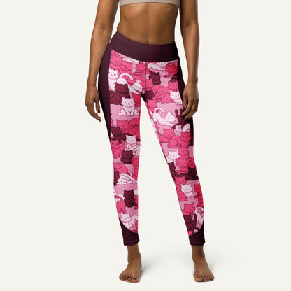 Pink Camo Cat Sport High-Waisted Leggings