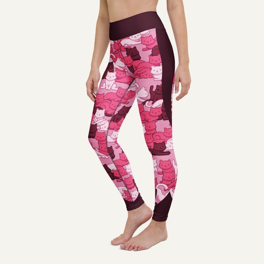Pink Camo Cat Sport High-Waisted Leggings