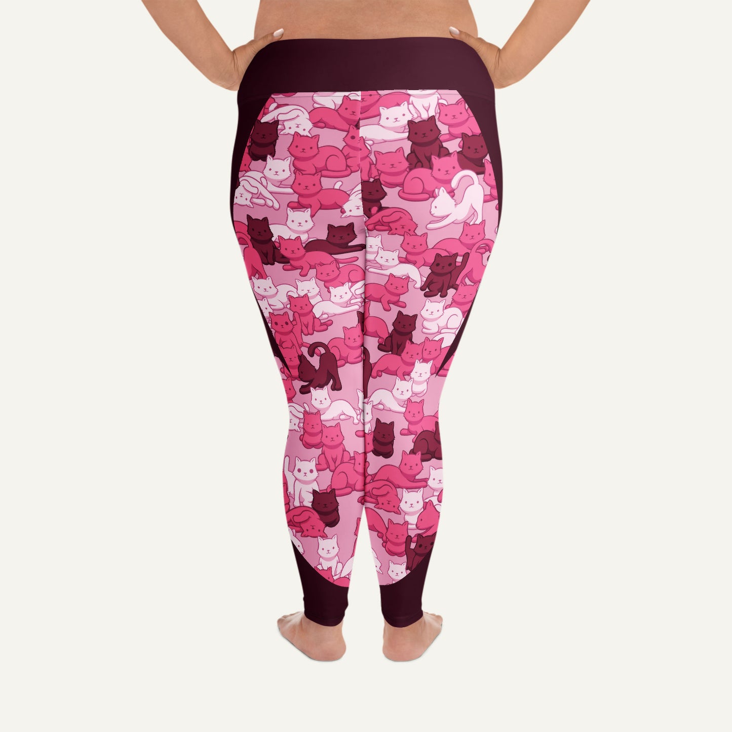 Pink Camo Cat Sport Plus Size Leggings