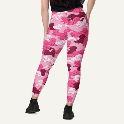 Pink Camo Pups Pocket Leggings