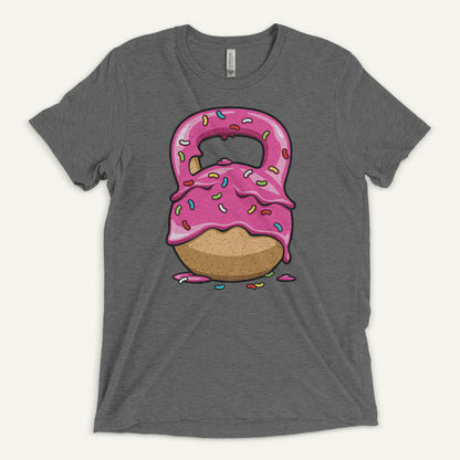 Pink Donut Kettlebell Triblend T-Shirt - Ministry of Sweat
