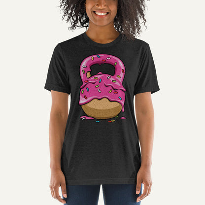 Pink Donut Kettlebell Triblend T-Shirt - Ministry of Sweat