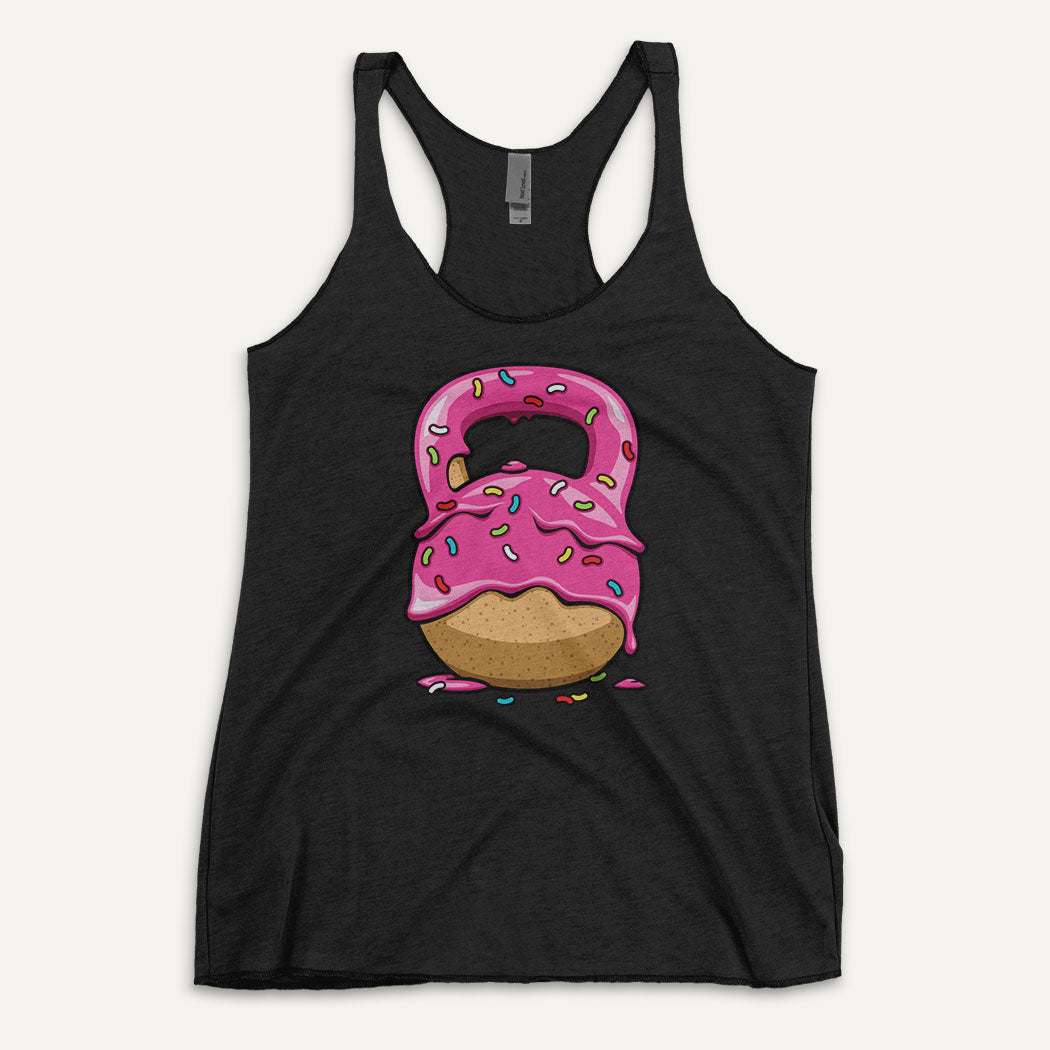 Pink Donut Kettlebell Racerback Tank Top - Ministry of Sweat