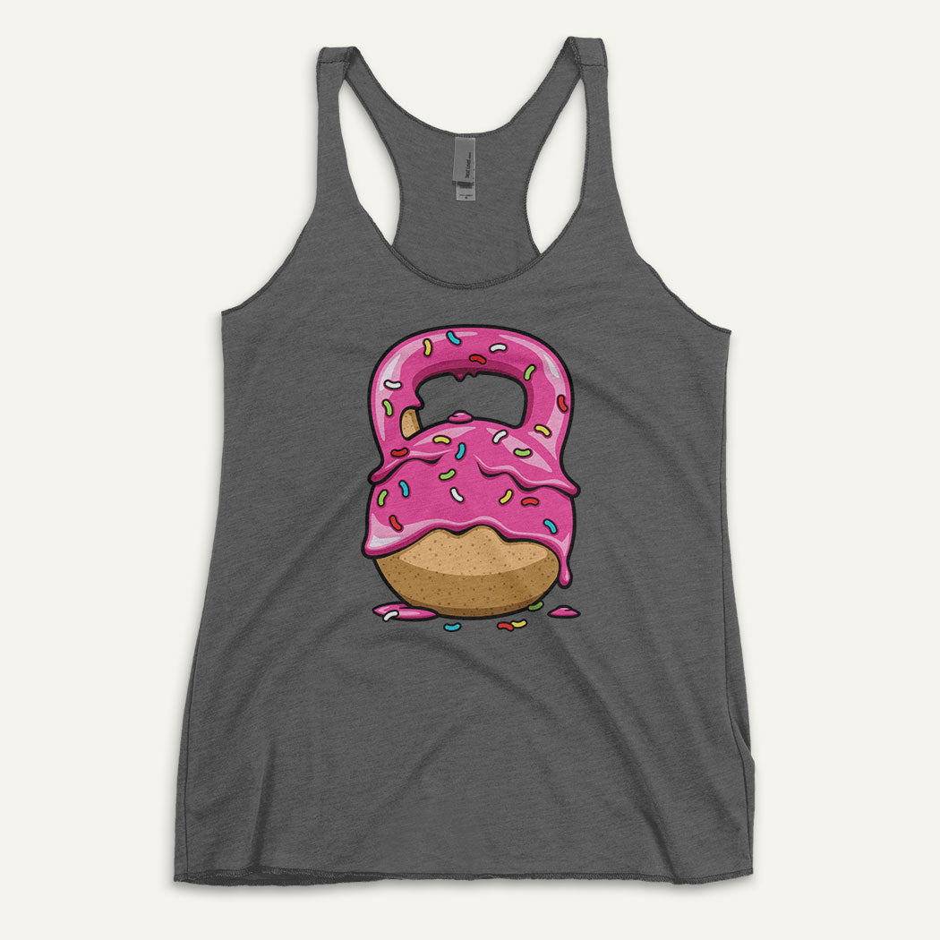 Pink Donut Kettlebell Racerback Tank Top - Ministry of Sweat