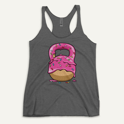 Pink Donut Kettlebell Racerback Tank Top - Ministry of Sweat