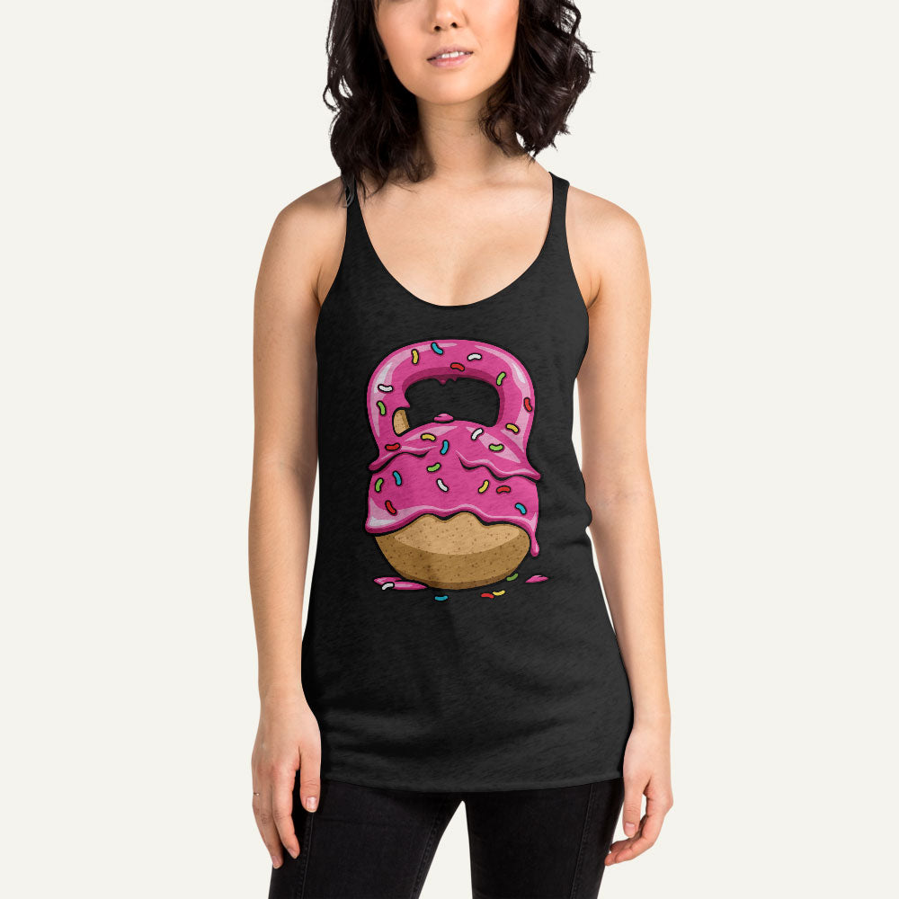 Pink Donut Kettlebell Racerback Tank Top - Ministry of Sweat