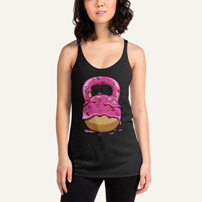 Pink Donut Kettlebell Racerback Tank Top - Ministry of Sweat