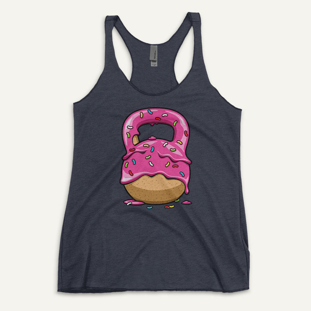 Pink Donut Kettlebell Racerback Tank Top - Ministry of Sweat