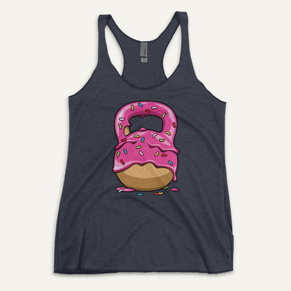 Pink Donut Kettlebell Racerback Tank Top - Ministry of Sweat