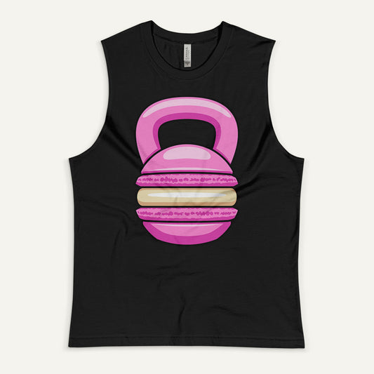 Pink Macaron Kettlebell Design Men’s Muscle Tank