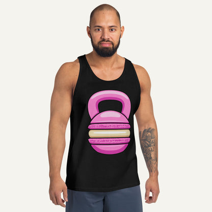 Pink Macaron Kettlebell Design Men's Tank Top