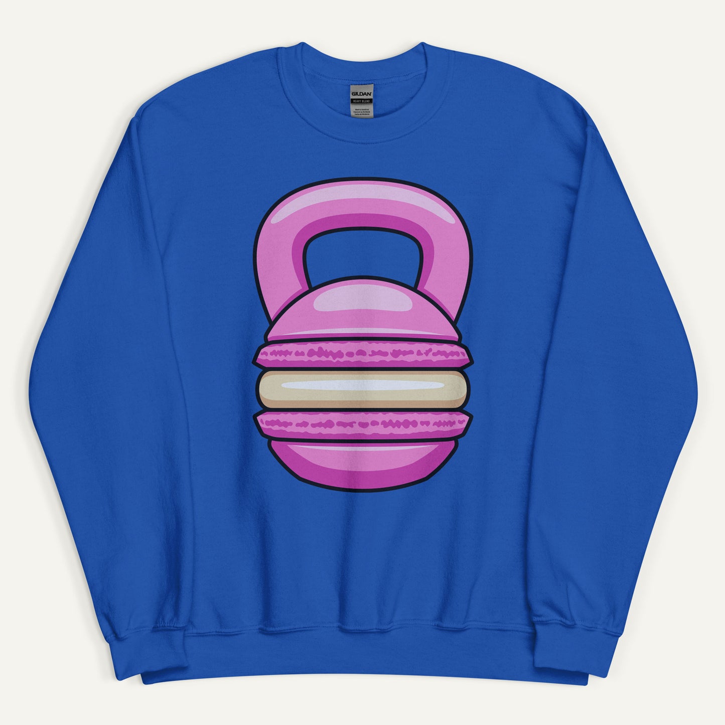 Pink Macaron Kettlebell Design Sweatshirt