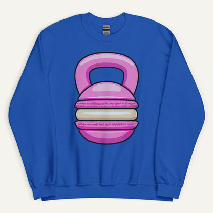 Pink Macaron Kettlebell Design Sweatshirt