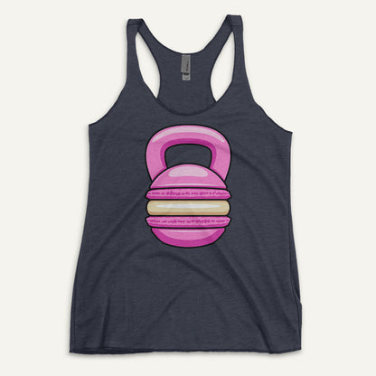 Pink Macaron Kettlebell Design Women’s Tank Top