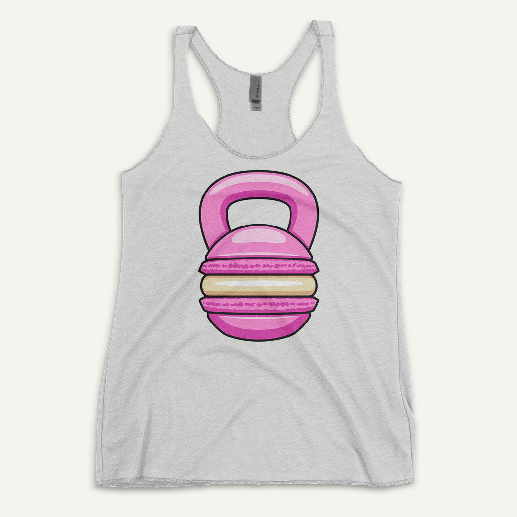 Pink Macaron Kettlebell Design Women’s Tank Top