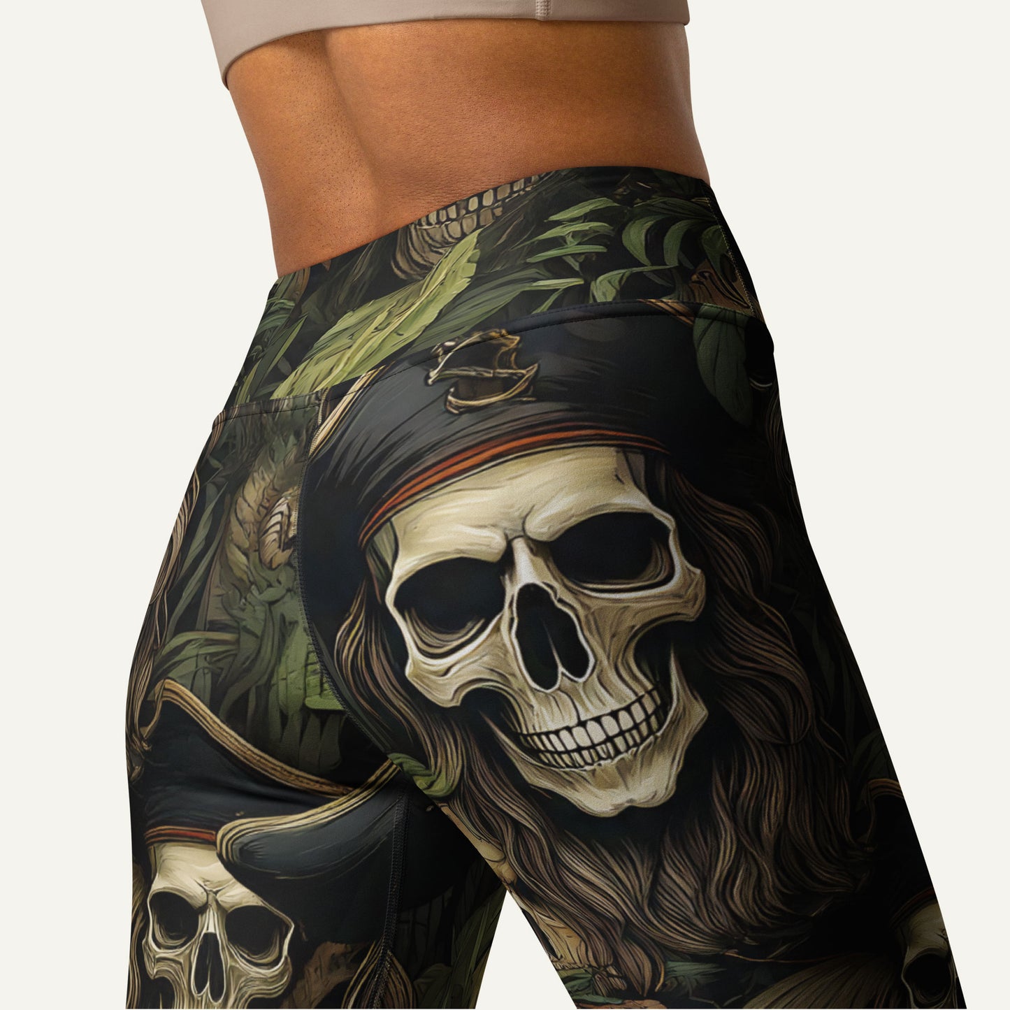 Pirate Skulls High-Waisted Leggings