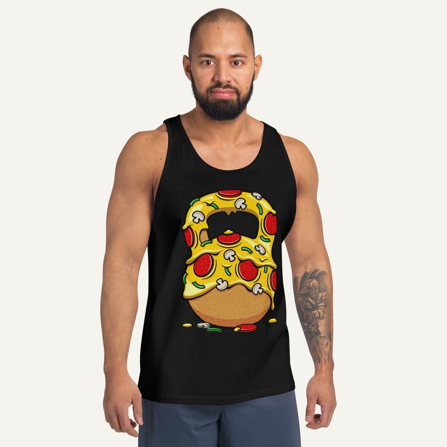 Pizza Kettlebell Design Men’s Tank Top