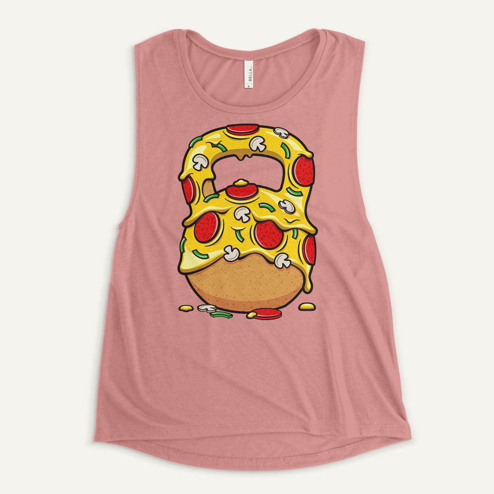 Pizza Kettlebell Design Women’s Muscle Tank