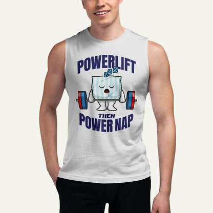 Powerlift Then Power Nap Men’s Muscle Tank