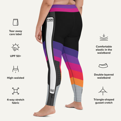 Retrowave Video Cassette High-Waisted Leggings