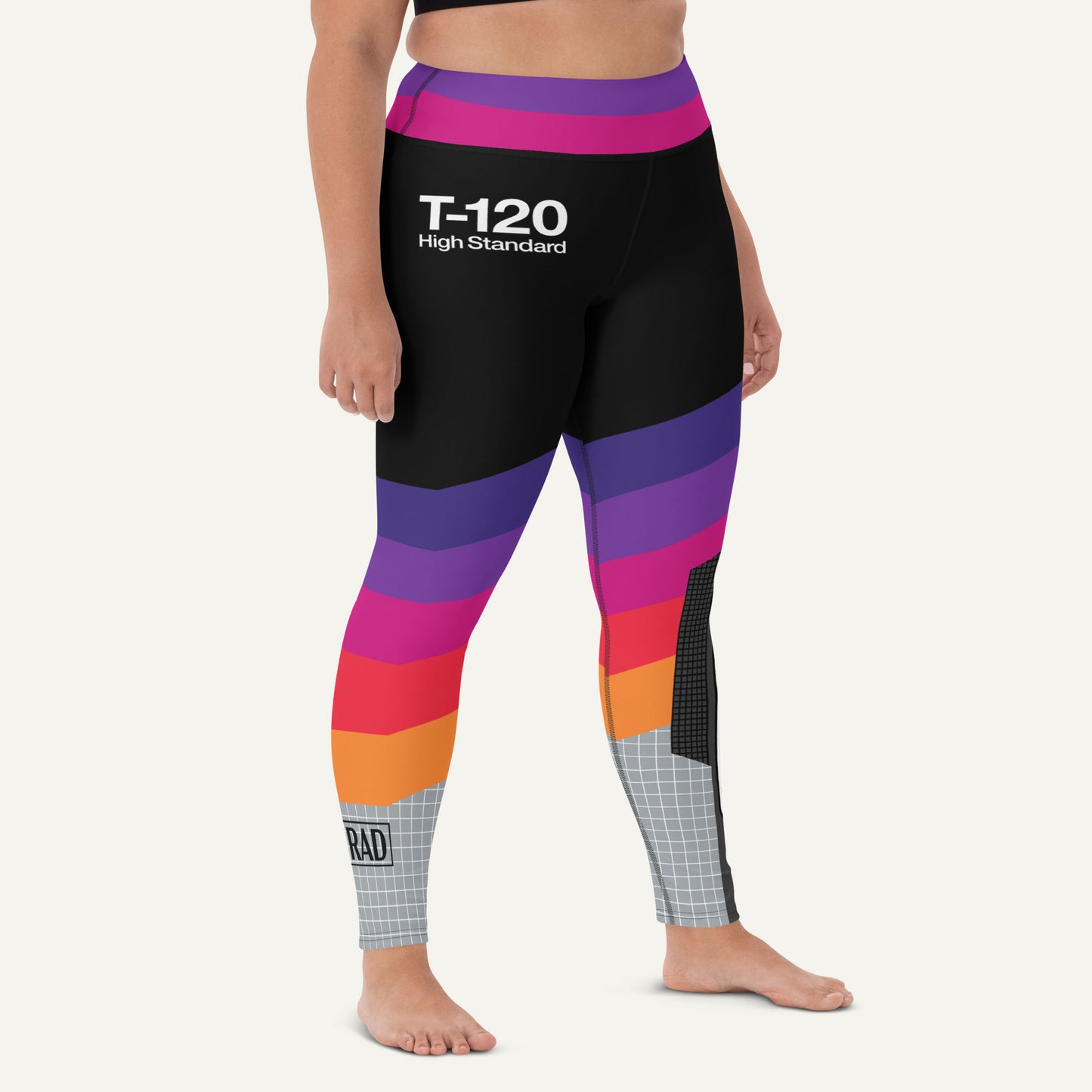 Retrowave Video Cassette High-Waisted Leggings