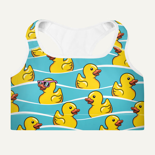 Rubber Ducky Padded Sports Bra