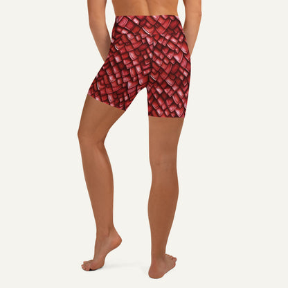 Ruby Dragon Scales High-Waisted Shorts