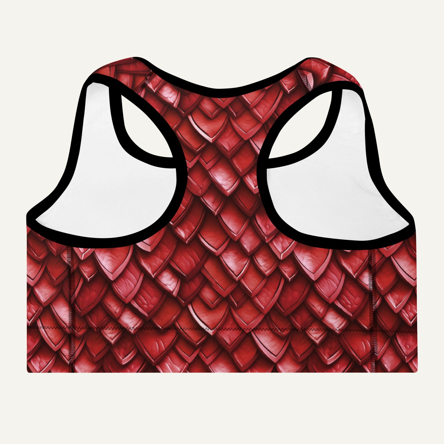 Ruby Dragon Scales Padded Sports Bra