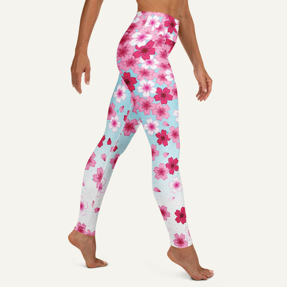 Sakura Cherry Blossoms High-Waisted Leggings
