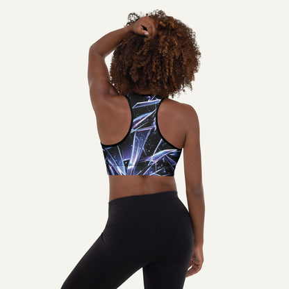 Shattered Padded Sports Bra