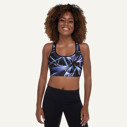 Shattered Padded Sports Bra