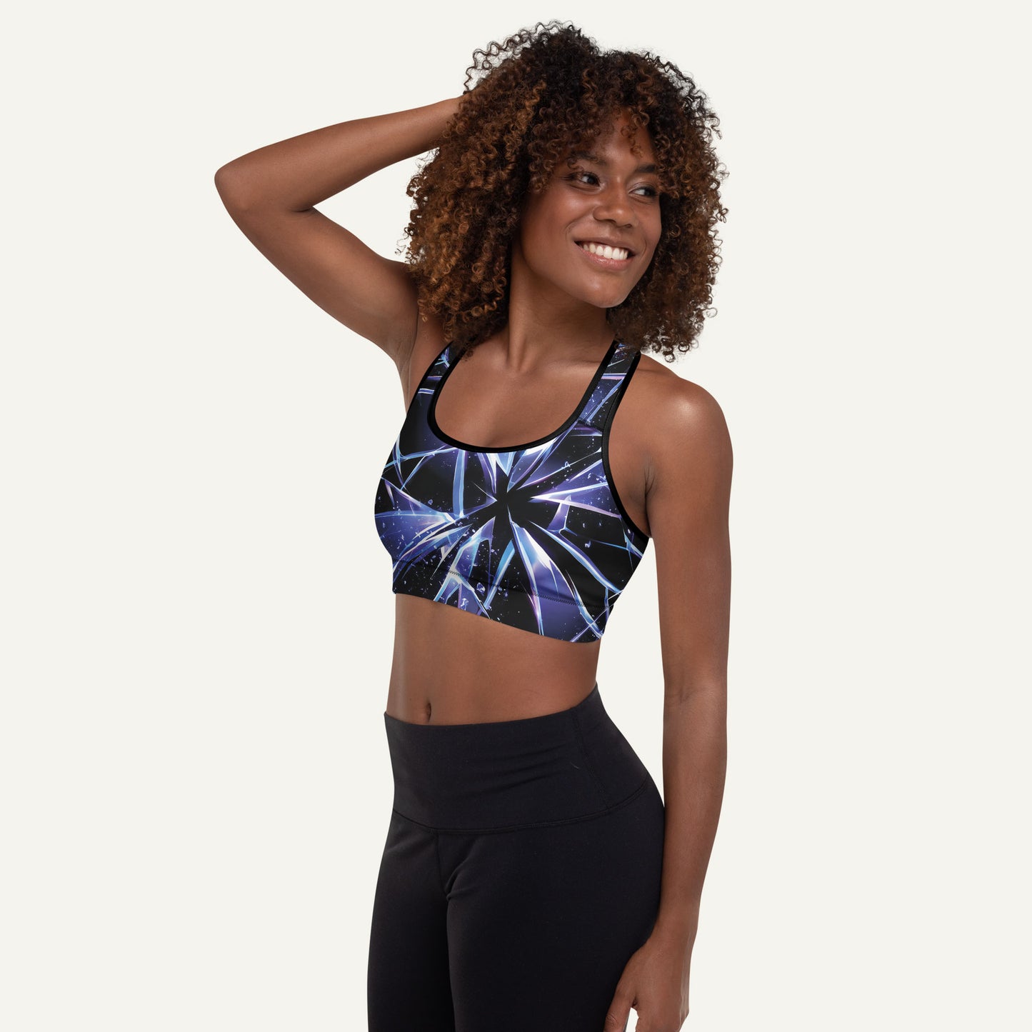 Shattered Padded Sports Bra