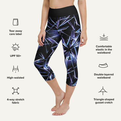 Shattered High-Waisted Capri Leggings