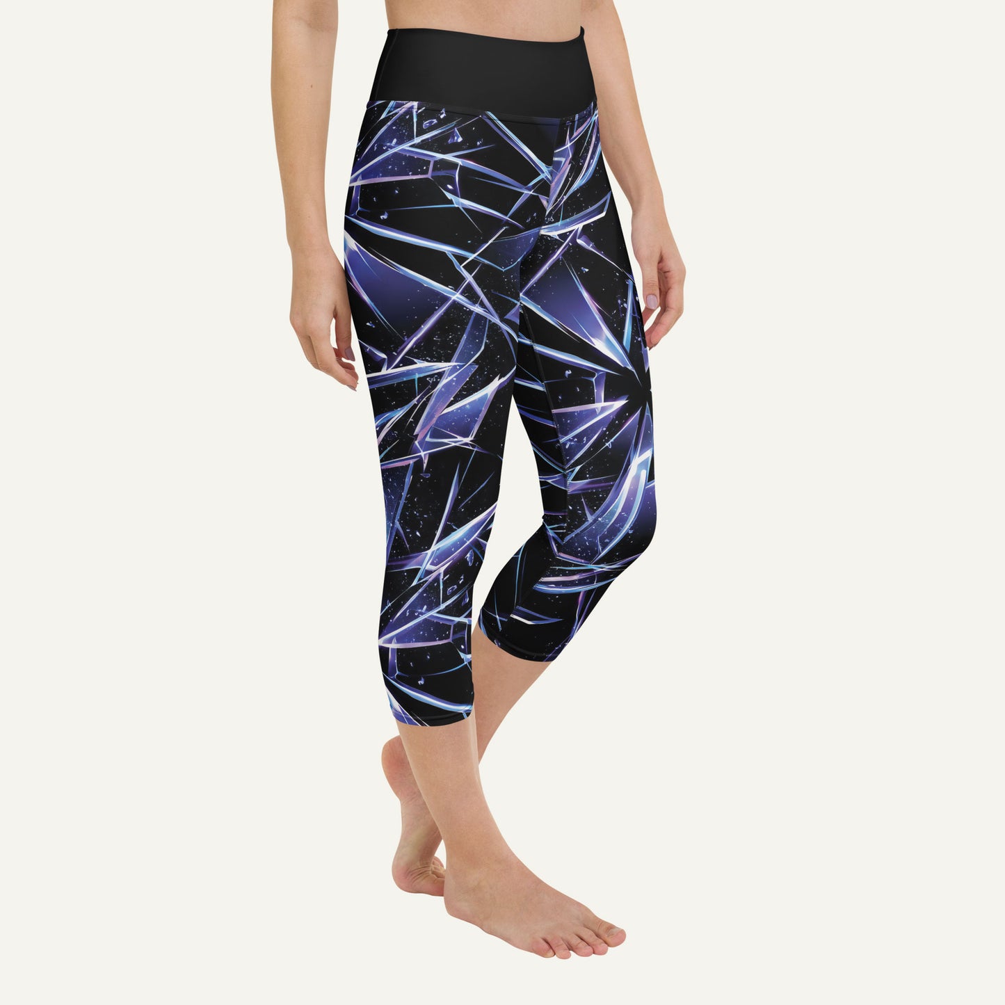 Shattered High-Waisted Capri Leggings