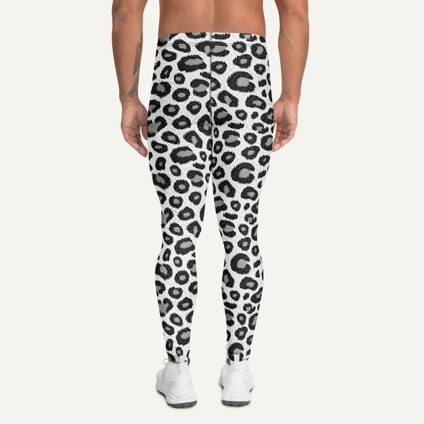 Snow Leopard Print Men’s Leggings