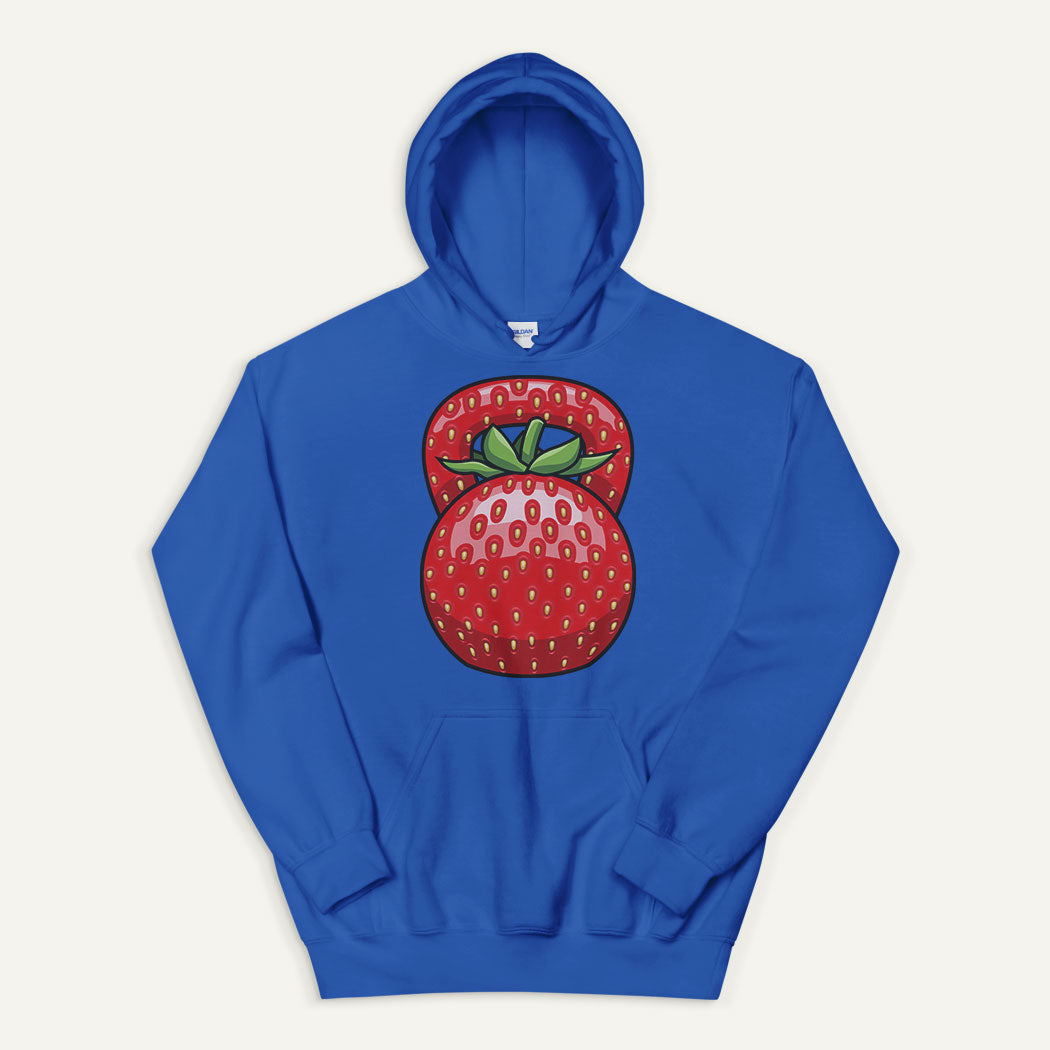 Strawberry Kettlebell Design Pullover Hoodie