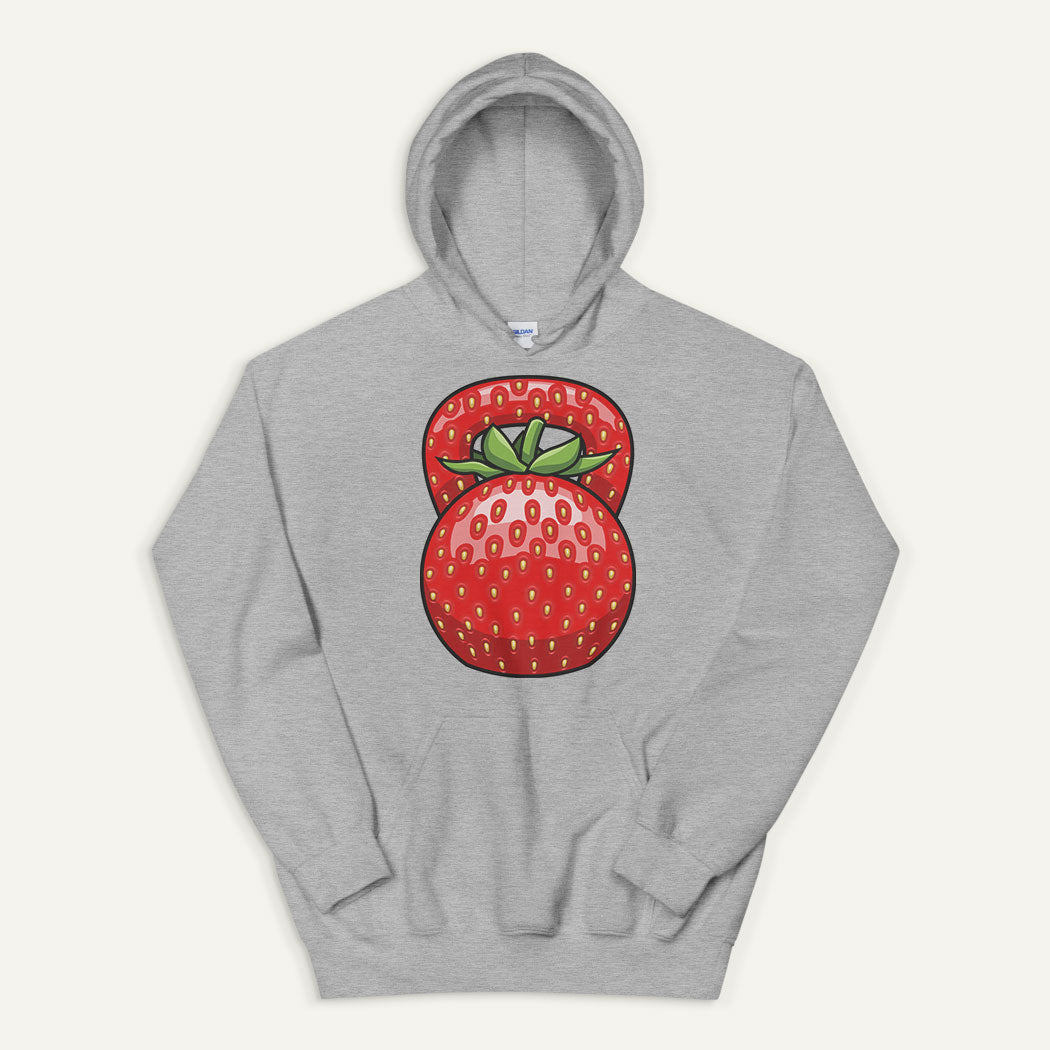 Strawberry Kettlebell Design Pullover Hoodie