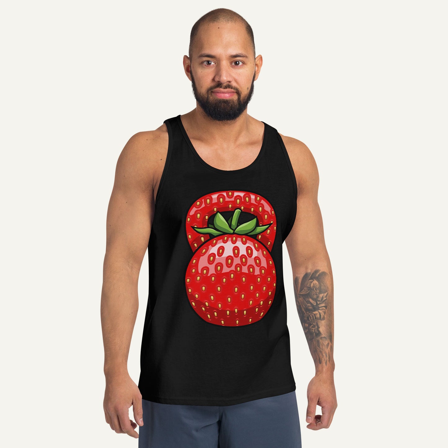 Strawberry Kettlebell Design Men’s Tank Top