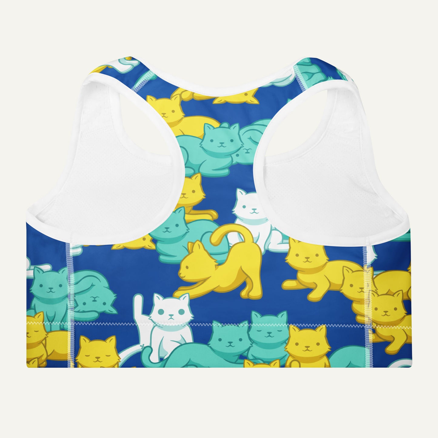 Summer Camo Cats Padded Sports Bra