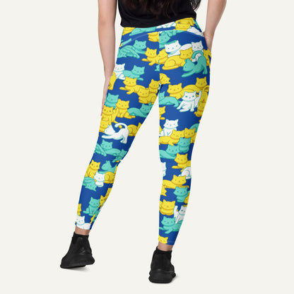 Summer Camo Cats Pocket Leggings