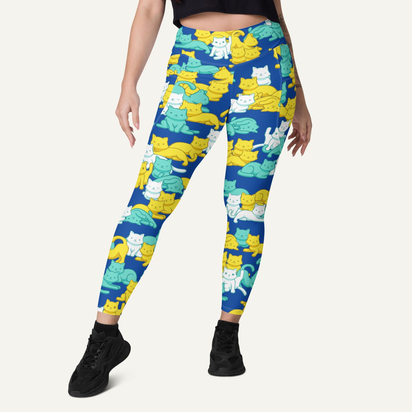 Summer Camo Cats Pocket Leggings