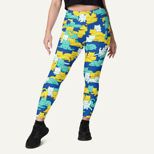 Summer Camo Cats Pocket Leggings