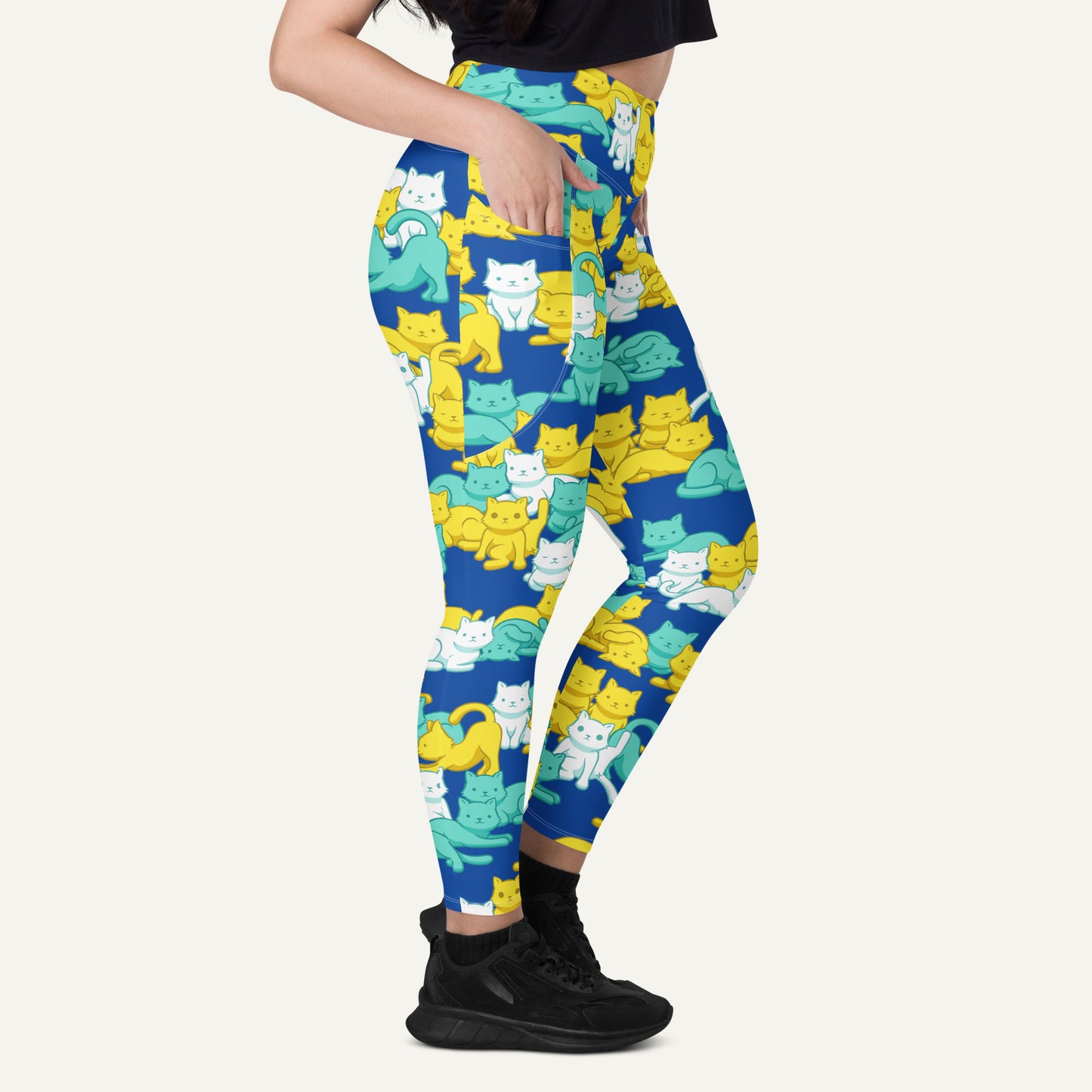 Summer Camo Cats Pocket Leggings