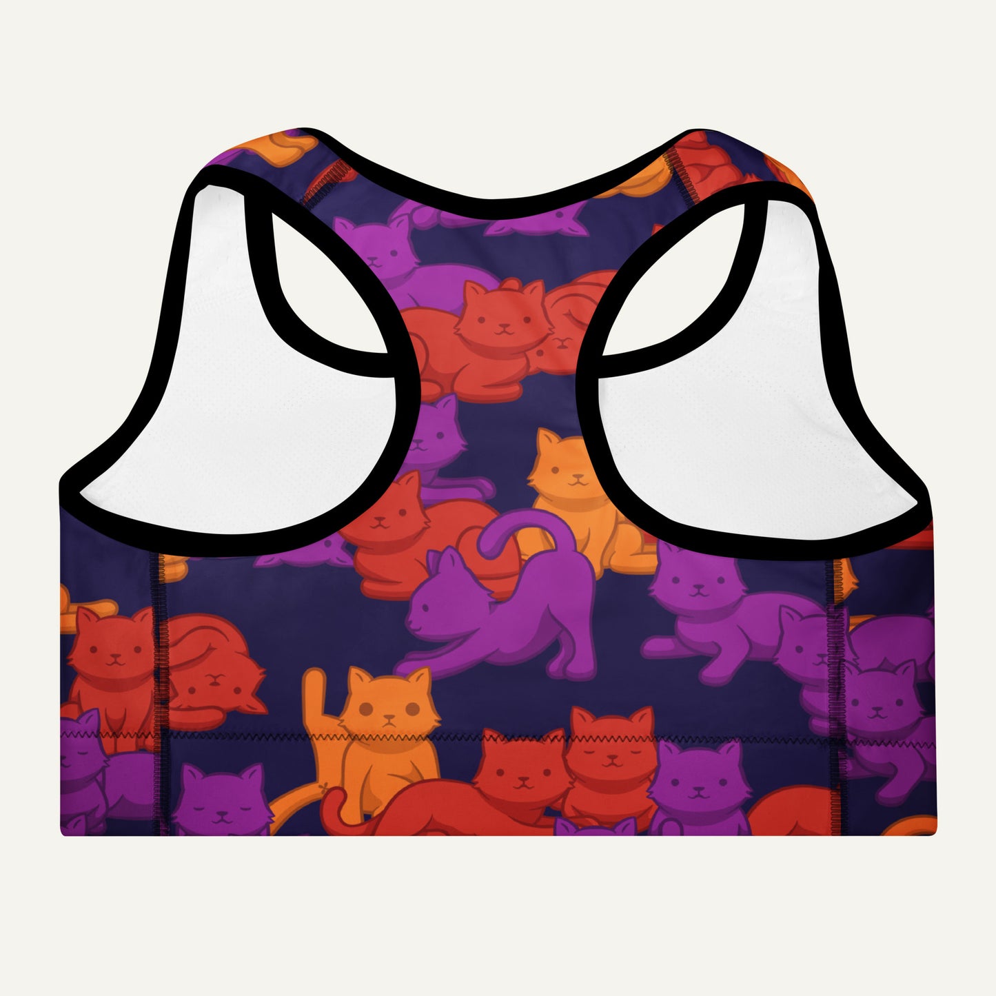 Sunset Camo Cats Padded Sports Bra