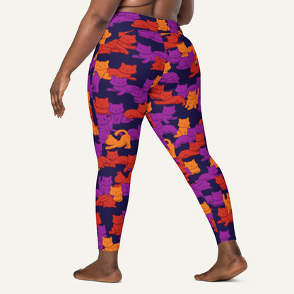 Sunset Camo Cats Pocket Leggings
