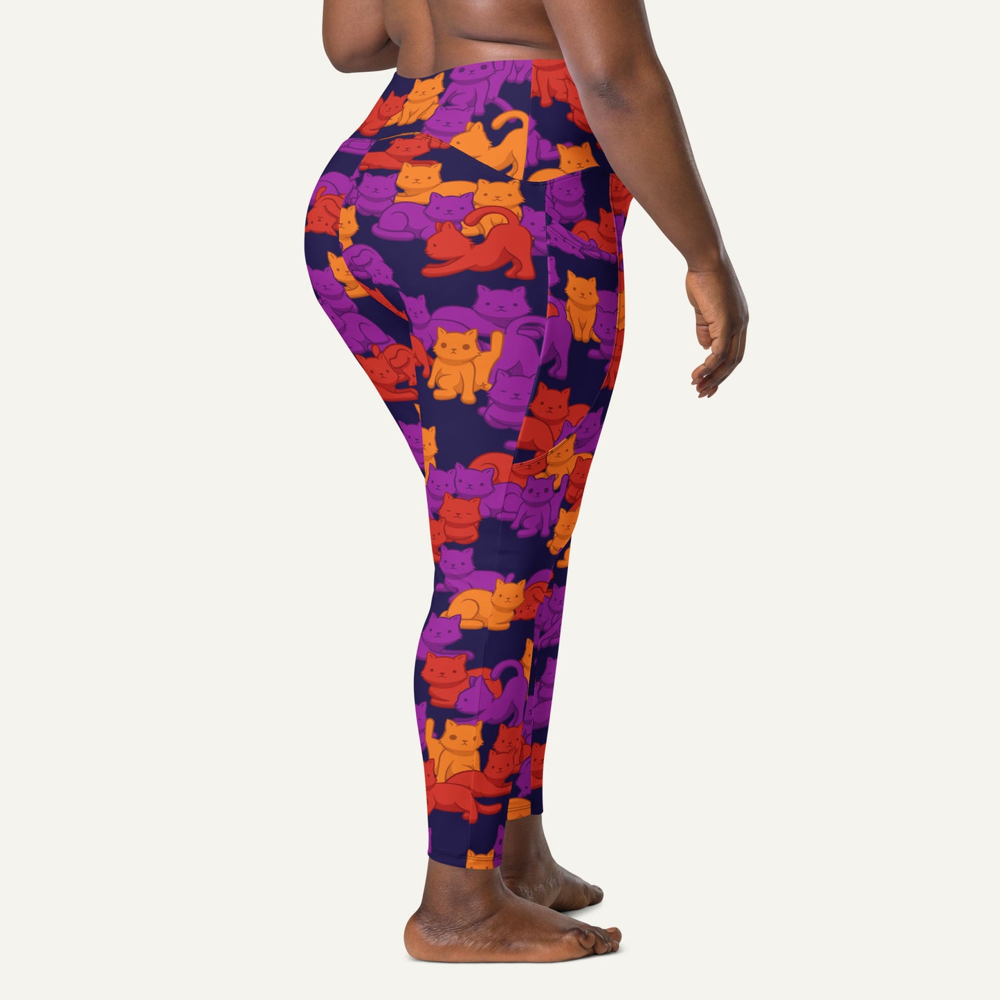 Sunset Camo Cats Pocket Leggings