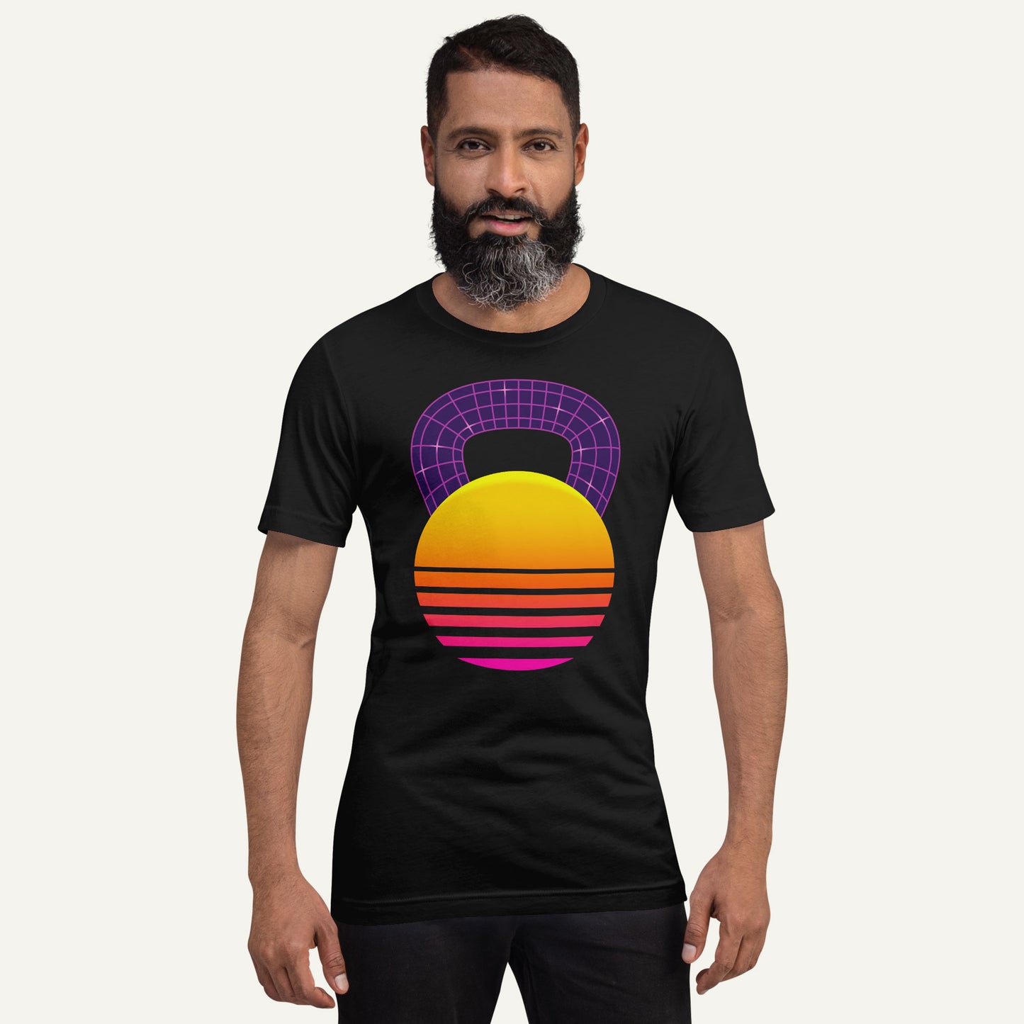 Synthwave Kettlebell Design Men’s Standard T-Shirt