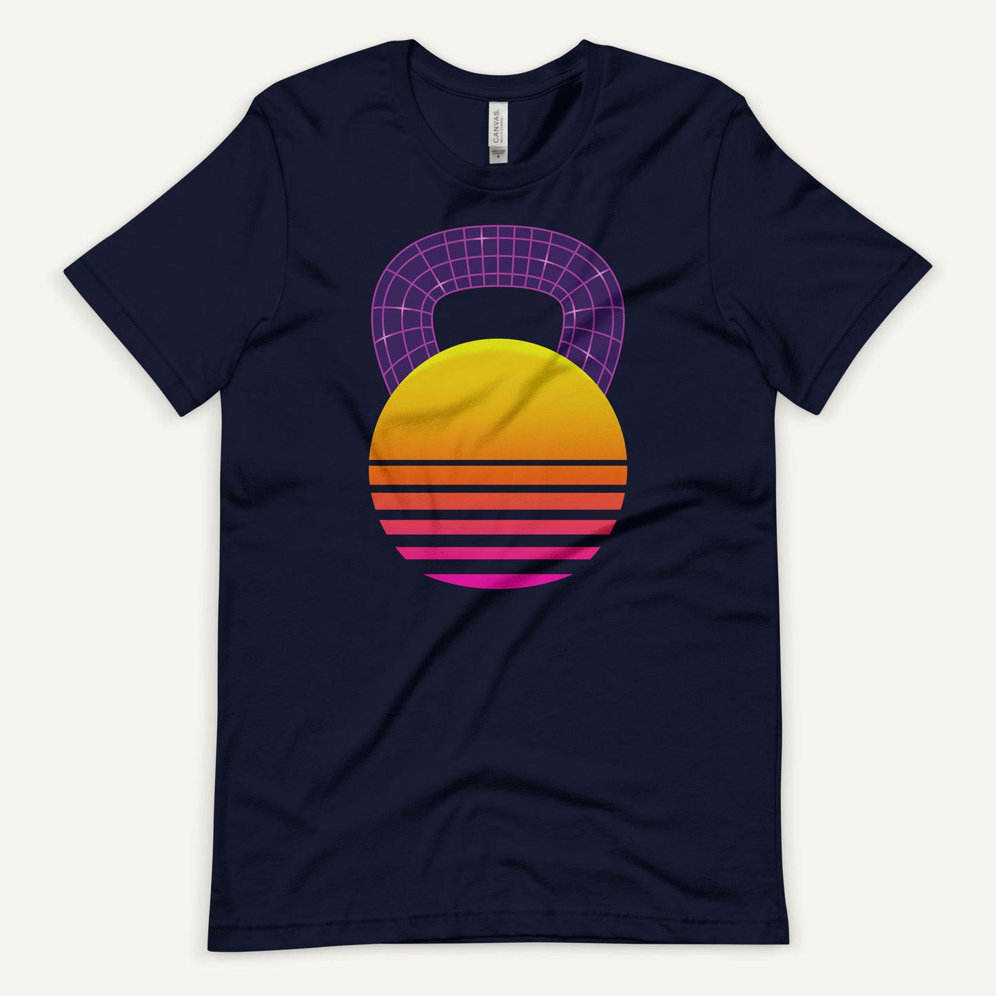 Synthwave Kettlebell Design Men’s Standard T-Shirt