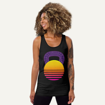 Synthwave Kettlebell Design Men’s Tank Top